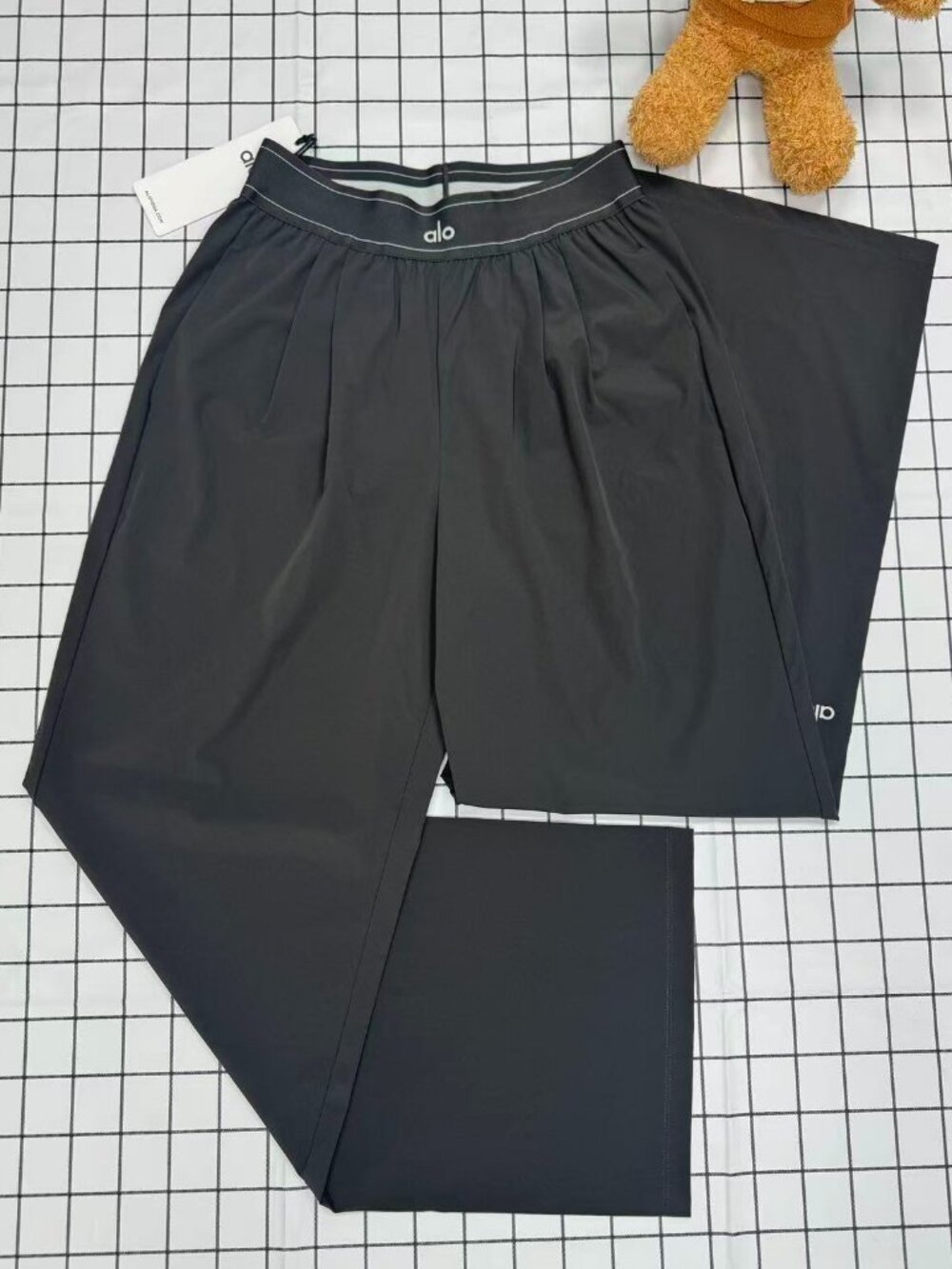 Dark Grey ALO Yoga 🦋🦋 New Loose-fitting drape women's suit trousers - Regular